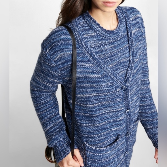 Chloe Sweaters - Chloé Cosmic Blue Knit Cardigan SZ SM